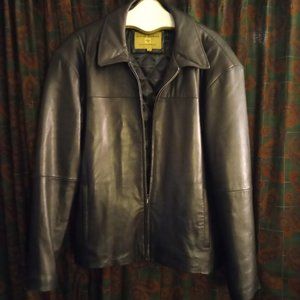 Boston Harbour Outdoor Wear Black Leather Jacket Size XL